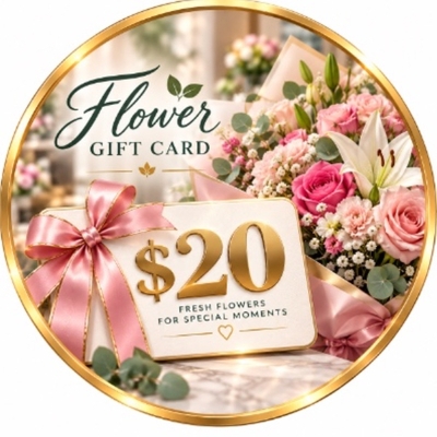$20 Flower Bouquet Gift Card
